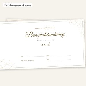 Bon podarunkowy dla firmy — szablon DL do druku