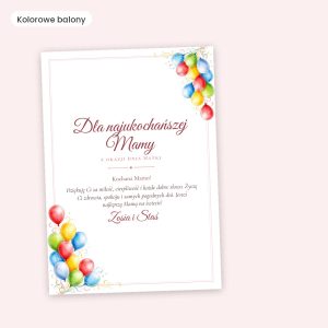 Kartka na Dzień Matki lub Dzień Ojca