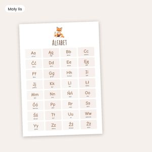 Alfabet dla dzieci — plakat edukacyjny z polskimi literami