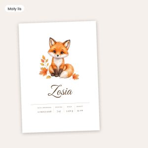 Plakat z imieniem dziecka — metryczka do pokoju