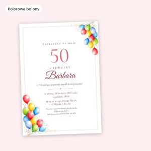 Zaproszenie na jubileusz — 30, 40, 50, 60 urodziny lub rocznicę ślubu