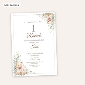 Zaproszenie na roczek lub baby shower